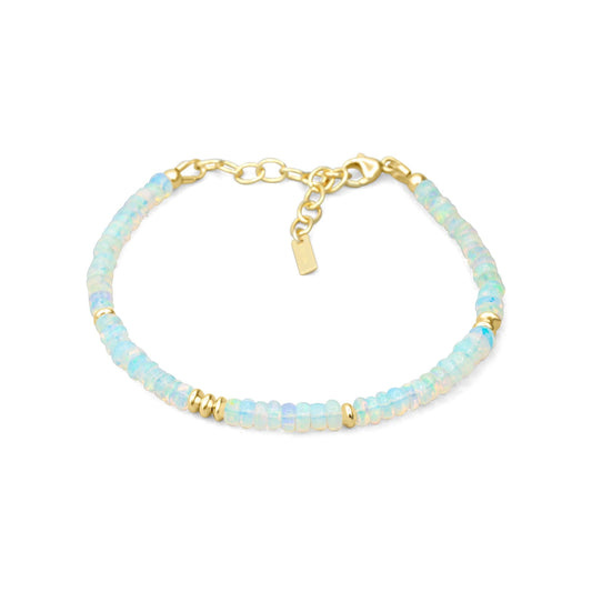 Ethiopian Opal Glow Bracelet Ethiopian Welo Opal Dainty Bracelet. Flashy opal bracelet []| AAA Quality Genuine Opal Delicate *bss *G