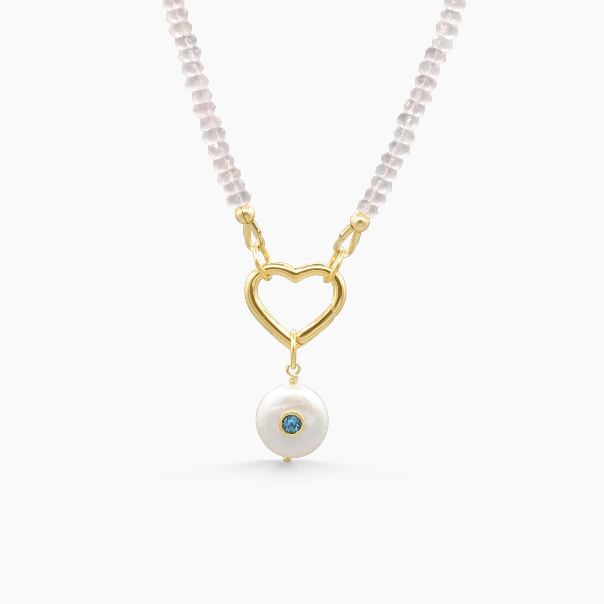 Light Within Rose Quartz Necklace | Rose quartz necklace | Rose quartz Faceted Rondelle Beads Necklace | June birthstone #0339