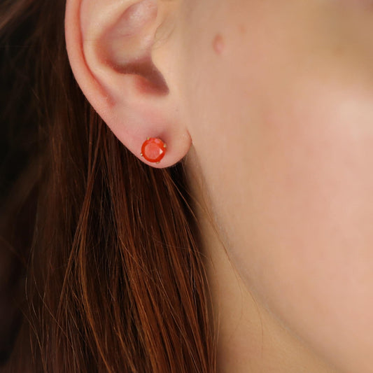Carnelian Stud Earrings