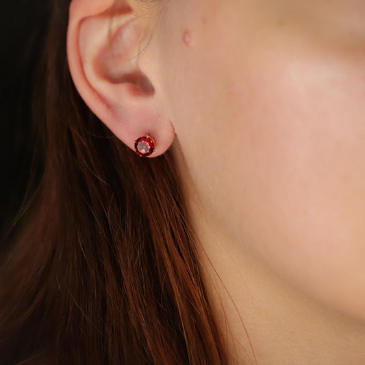 Garnet Stud Earrings