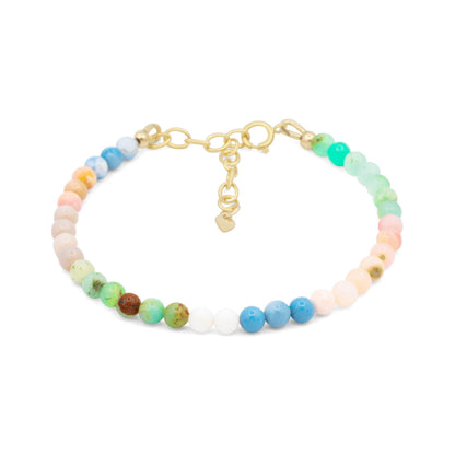 Candy Cloud Opal Bracelet | Multi Opal Bracelet, Pastel Gemstone Bracelet, 14K Gold Filled Bracelet, Adjustable Opal Bracelet, Candy Opal