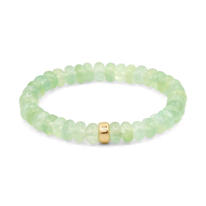 Fresh Start Bracelet Prehnite Bracelet | rehnite Bracelet, Genuine Prehnite Stretch Bracelet, Green Gemstone Bracelet, Gold Filled