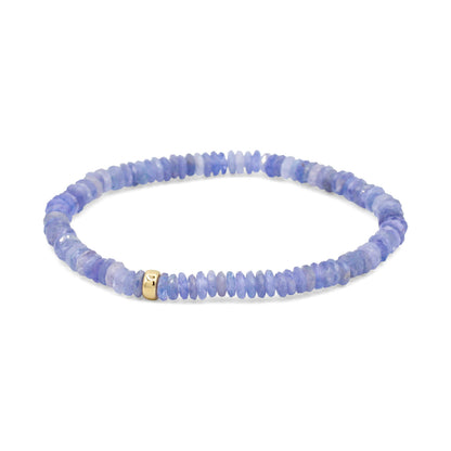 Indigo Bloom Tanzanite Bracelet, Genuine Tanzanite Bracelet, Sterling Silver or Solid Gold Bracelet, Faceted Gemstone Bracelet, Gift for Her