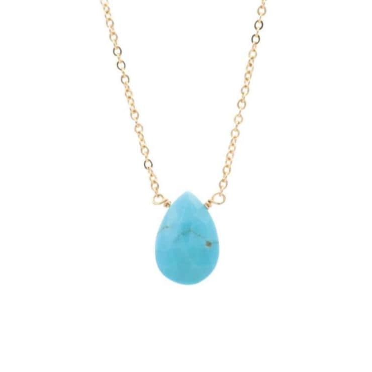 Sleeping Beauty Turquoise, [ENSP1105] Turquoise Necklace, Arizona Turquoise Jewelry, [TBD] December Birthstone | Genuine turquoise