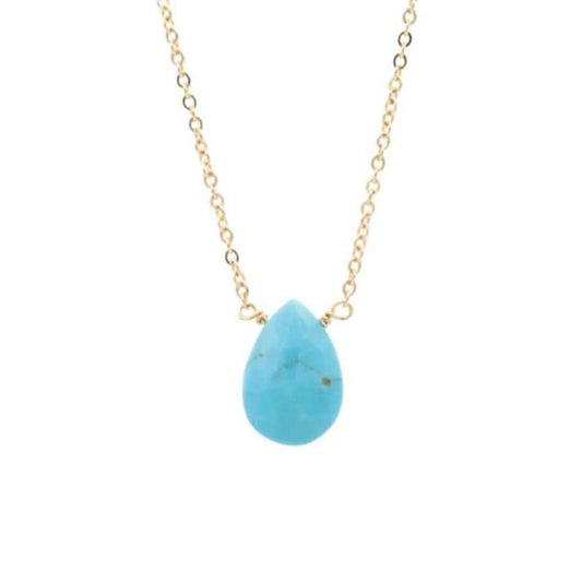 Sleeping Beauty Turquoise, [ENSP1105] Turquoise Necklace, Arizona Turquoise Jewelry, [TBD] December Birthstone | Genuine turquoise