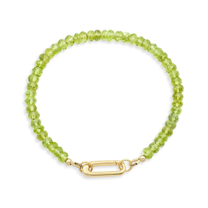 Peridot Carabiner Bracelet