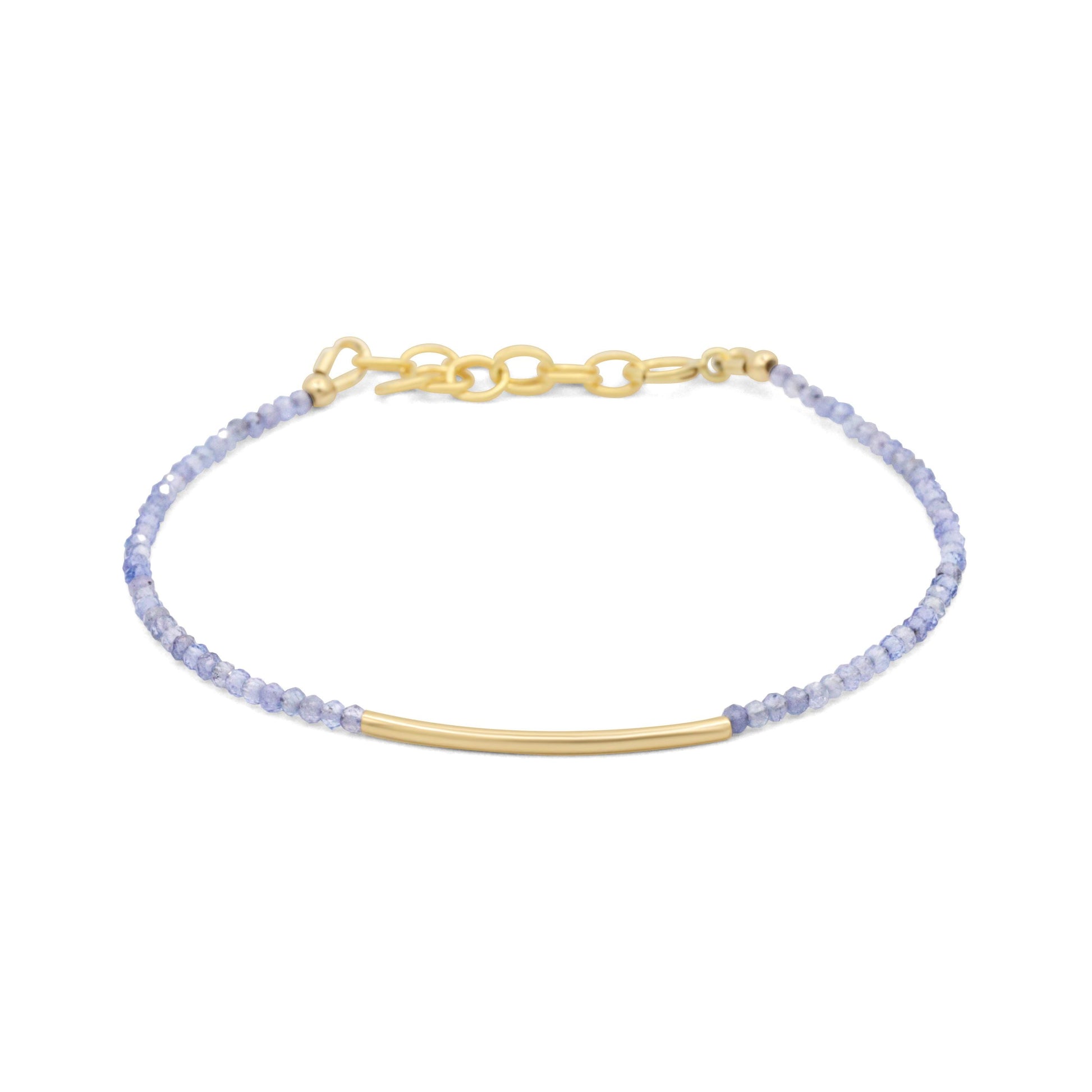 Tanzanite Bracelet, Dainty Tanzanite Bracelet, Natural Gemstone Bracelet, Sterling Silver, 14K Gold Filled or Solid Gold