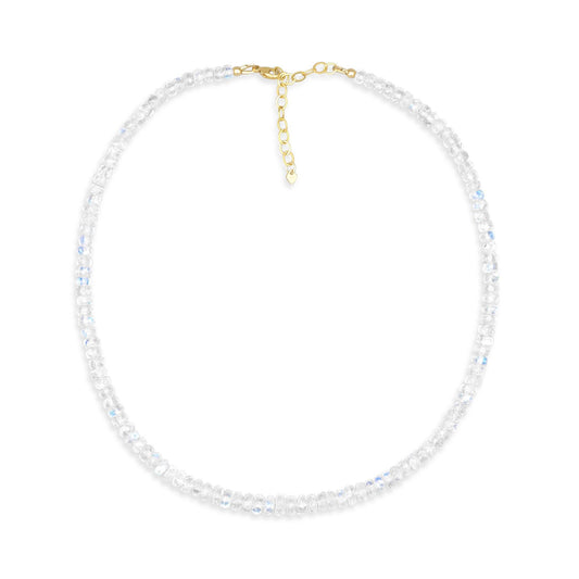 Moonlit Aura Rainbow Moonstone Necklace