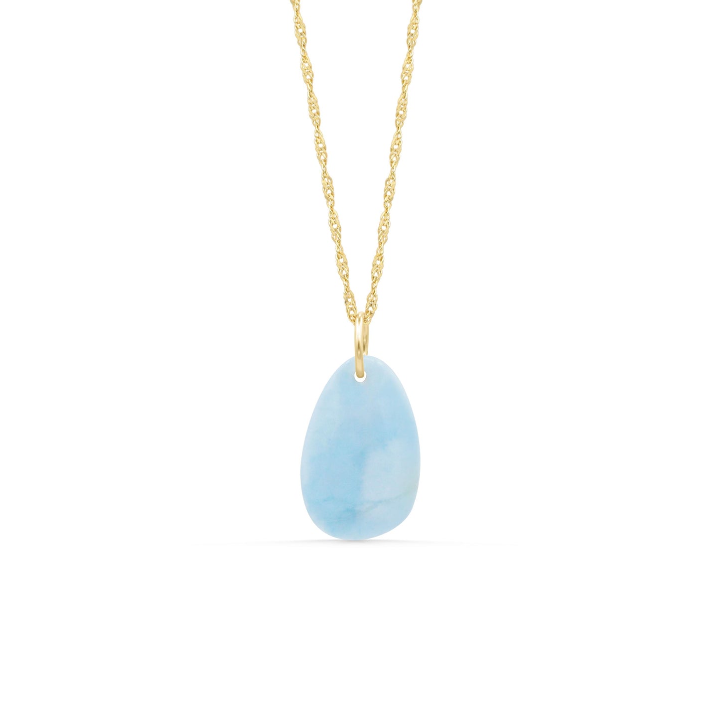 Soft Caribbean Larimar Pendant Necklace