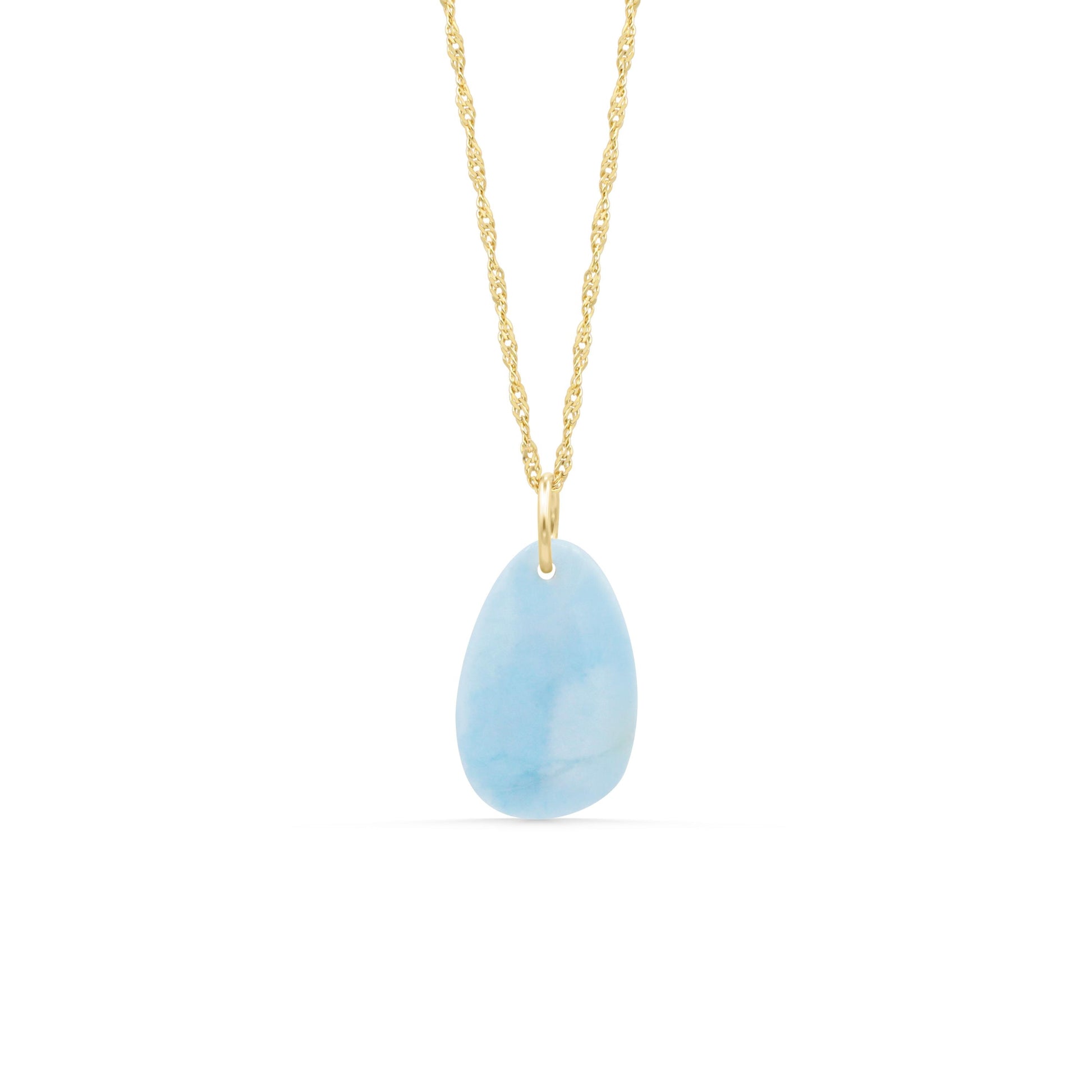 Soft Caribbean Larimar Pendant Necklace