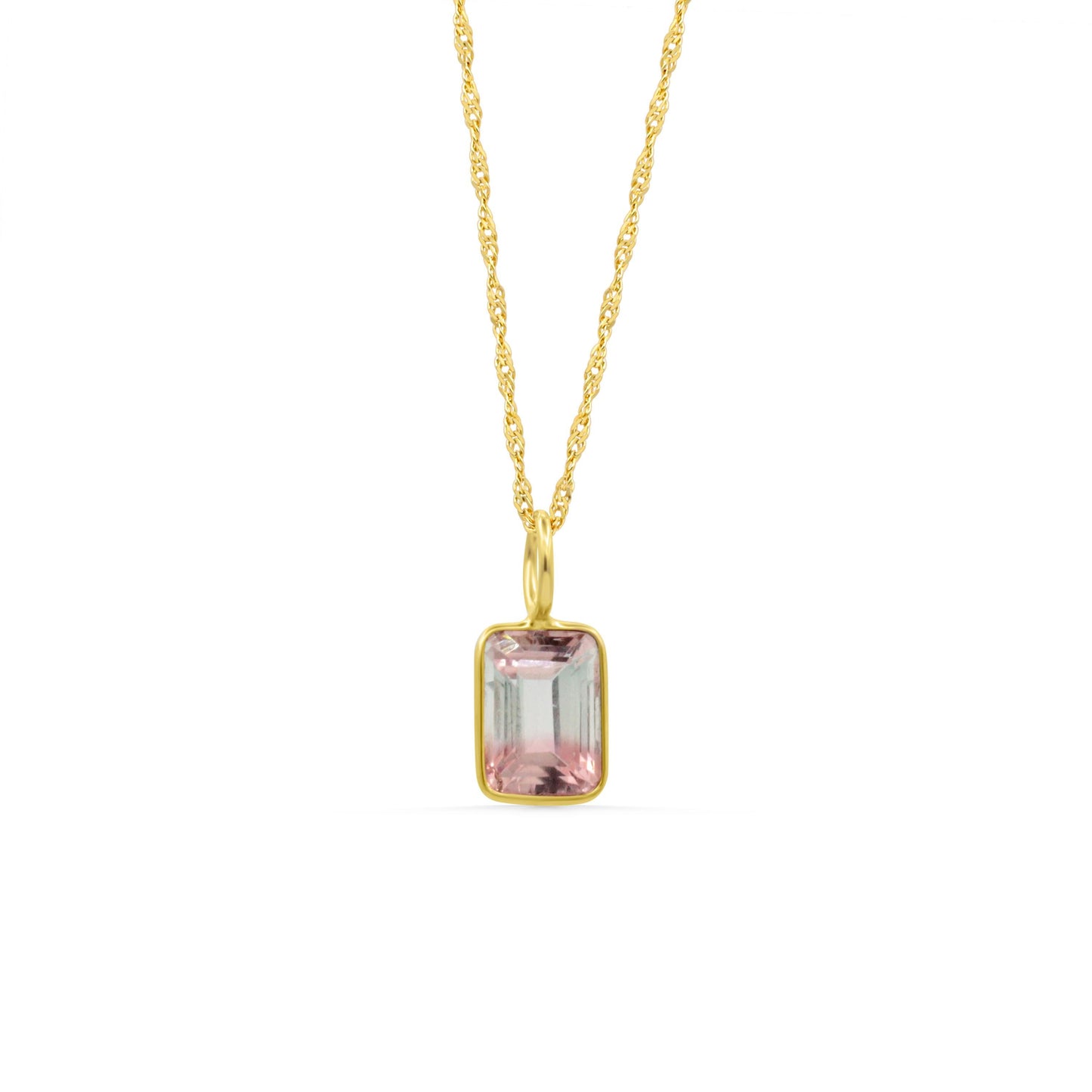 Waterlily Tourmaline Necklace – One of a Kind Bi-Color Tourmaline Necklace