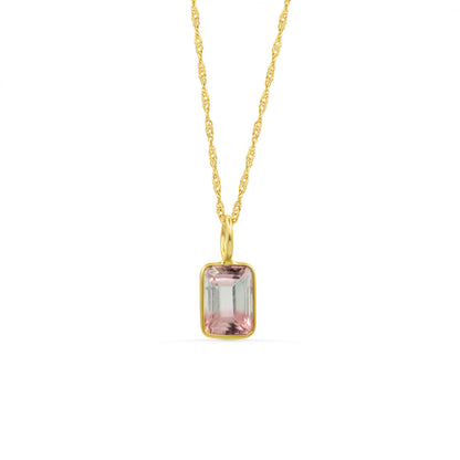 Waterlily Tourmaline Necklace – One of a Kind Bi-Color Tourmaline Necklace