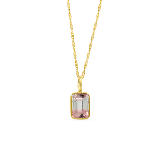 Waterlily Tourmaline Necklace – One of a Kind Bi-Color Tourmaline Necklace