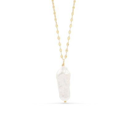 Salt & Gold – Keshi Pearl Necklace