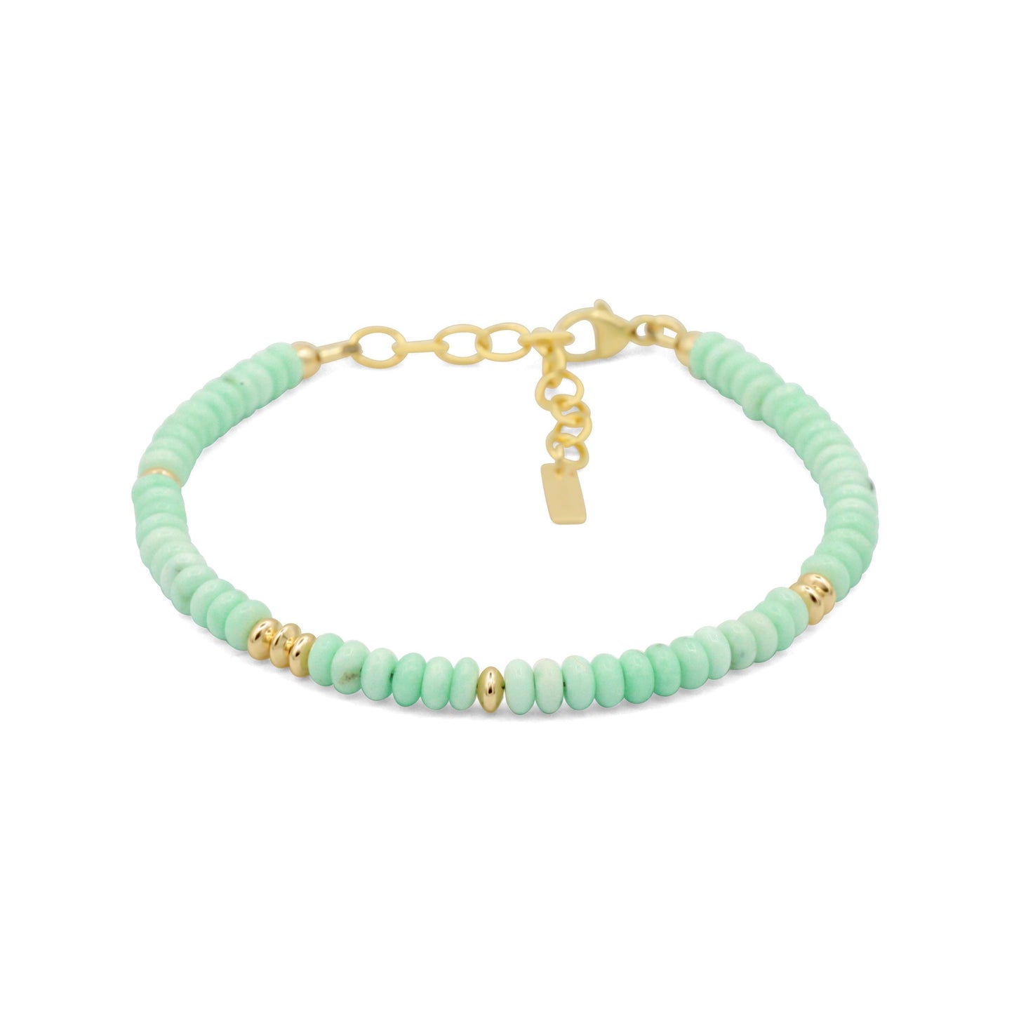 Paloma Turquoise Bracelet, Rare Seafoam Turquoise Bracelet, 4mm Smooth Rondelle Gemstone Bracelet, 14K Gold Filled Jewelry, Gift for Her