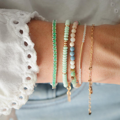 Candy Cloud Opal Bracelet | Multi Opal Bracelet, Pastel Gemstone Bracelet, 14K Gold Filled Bracelet, Adjustable Opal Bracelet, Candy Opal