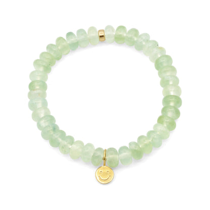 Fresh Start Bracelet Prehnite Bracelet | rehnite Bracelet, Genuine Prehnite Stretch Bracelet, Green Gemstone Bracelet, Gold Filled