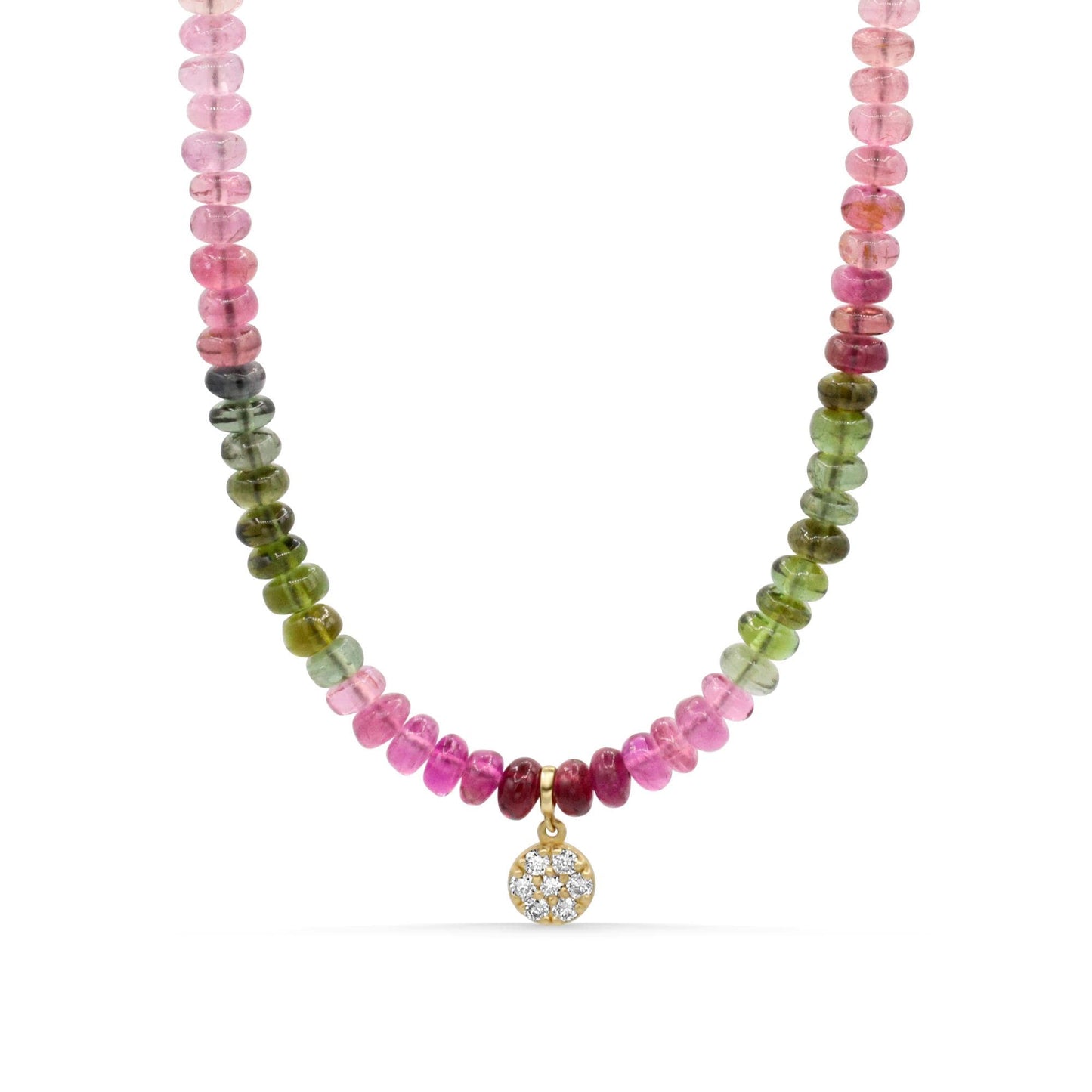 Verdant Heart Tourmaline Diamond Necklace