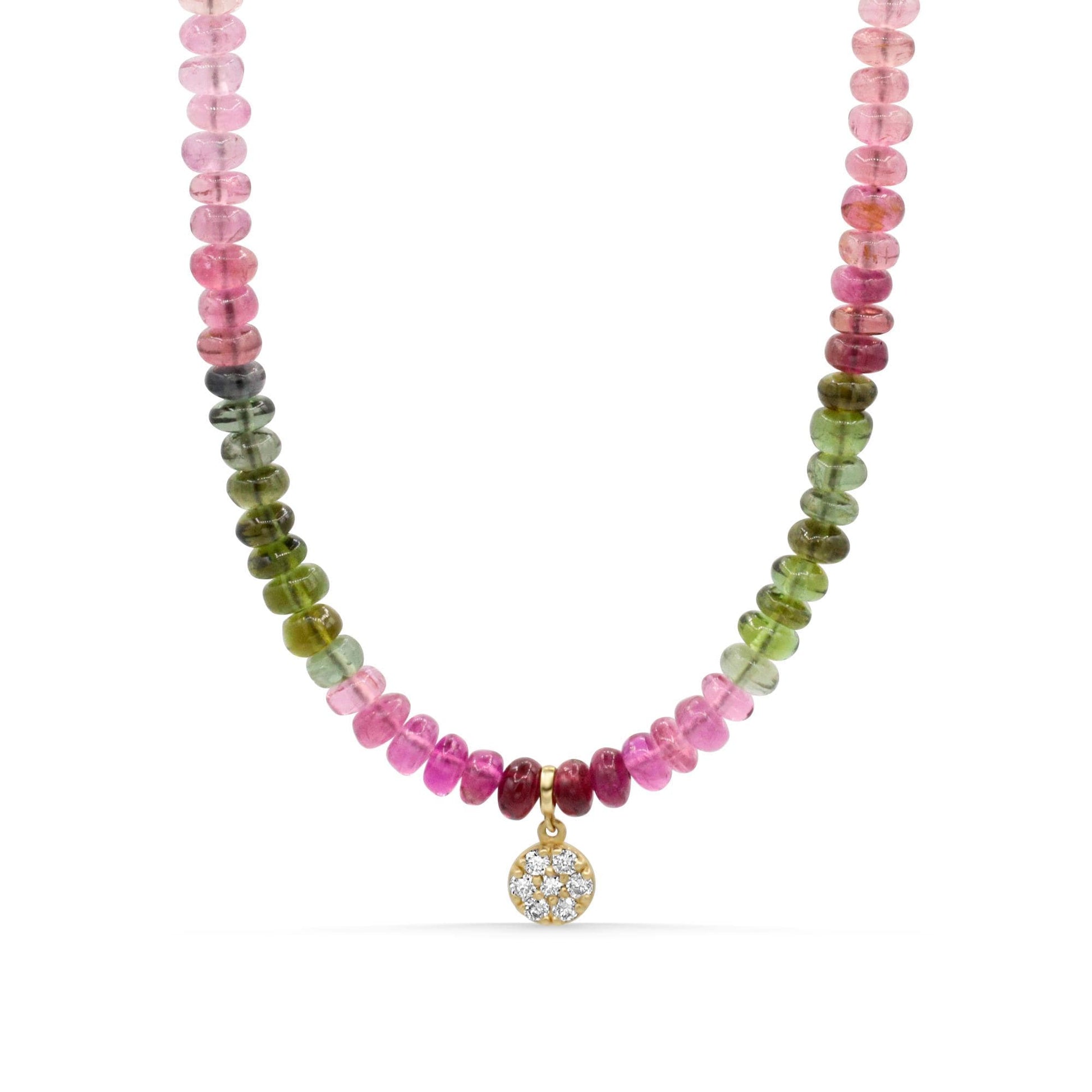 Verdant Heart Tourmaline Diamond Necklace