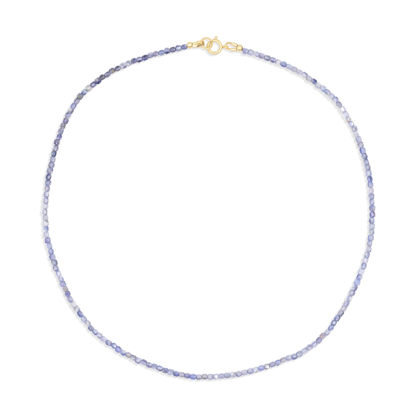 Iolite Necklace | Iolite Beaded Necklace | Iolite necklace for women [ENIM1119] | Gemstone Necklace for Women | Beaded iolite