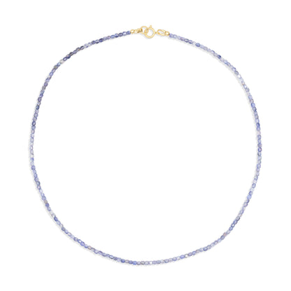Iolite Necklace | Iolite Beaded Necklace | Iolite necklace for women [ENIM1119] | Gemstone Necklace for Women | Beaded iolite