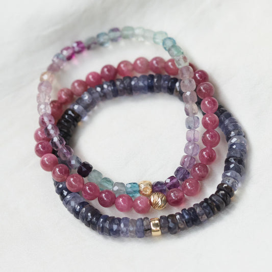 Iolite Heishi Bracelet