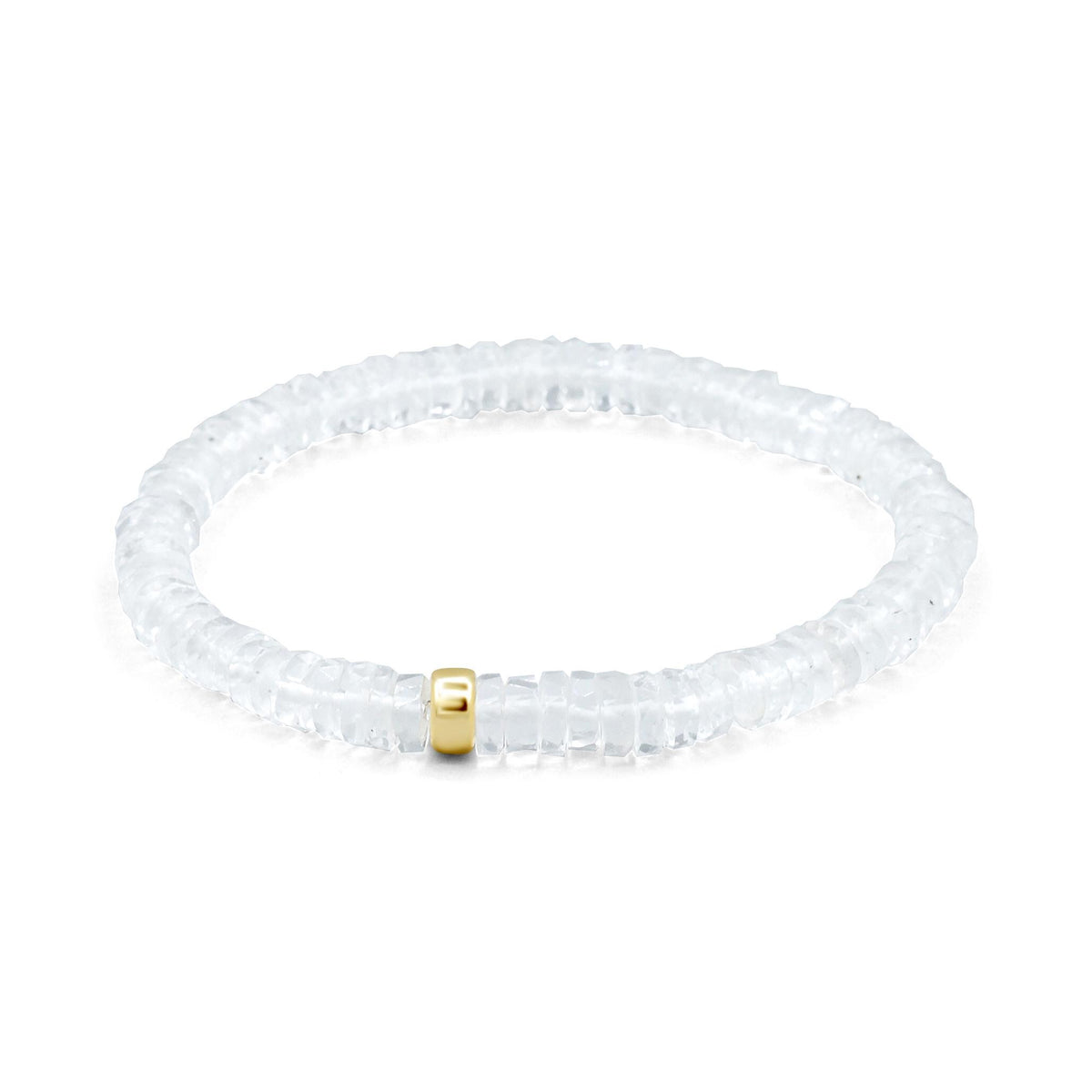 Clear Quartz Heishi Bracelet