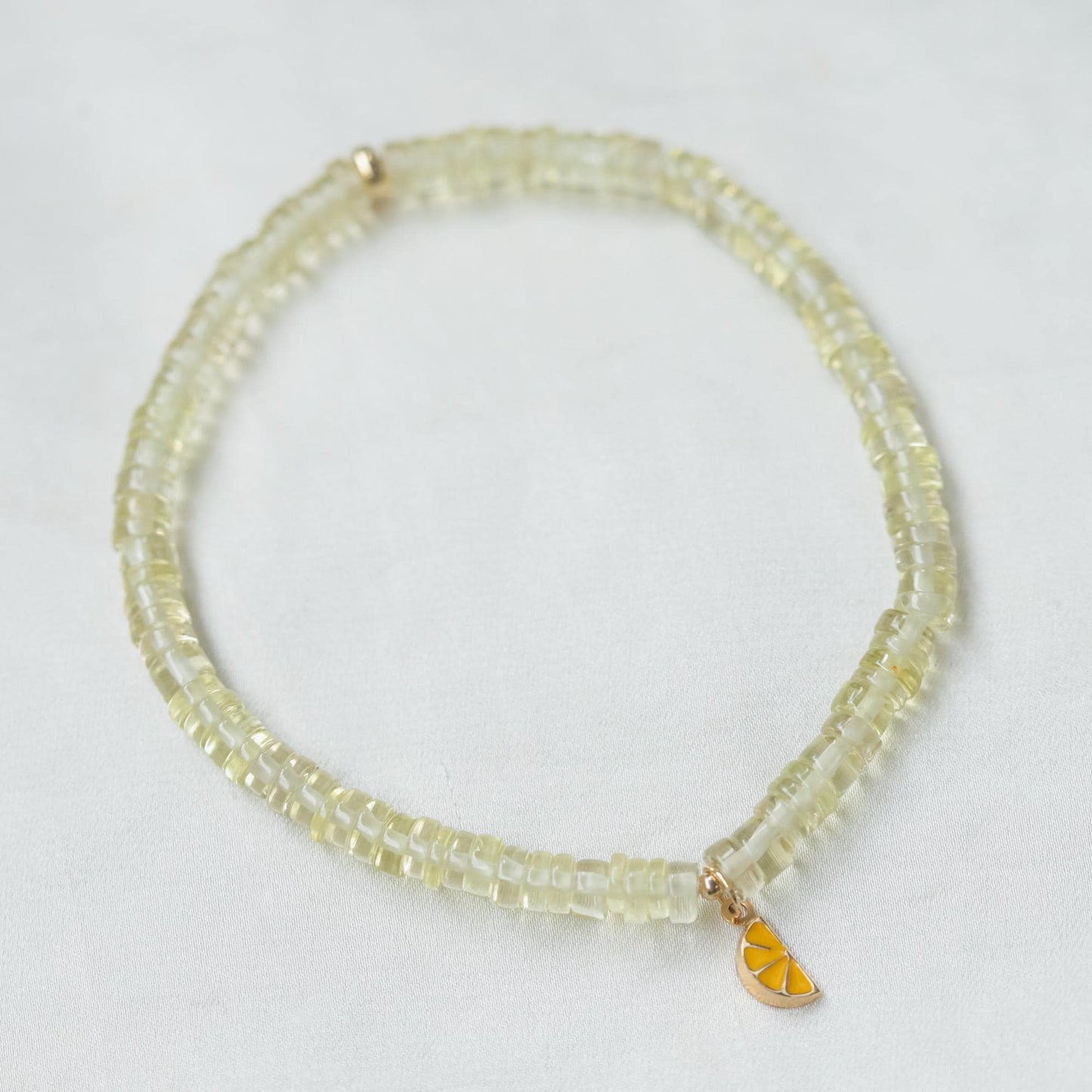 Limoncello Lemon Quartz Bracelet | beaded Lemon Quartz | [] dainty Lemon Quartz beaded bracelet | 14k gold filled | Lemon Quartz