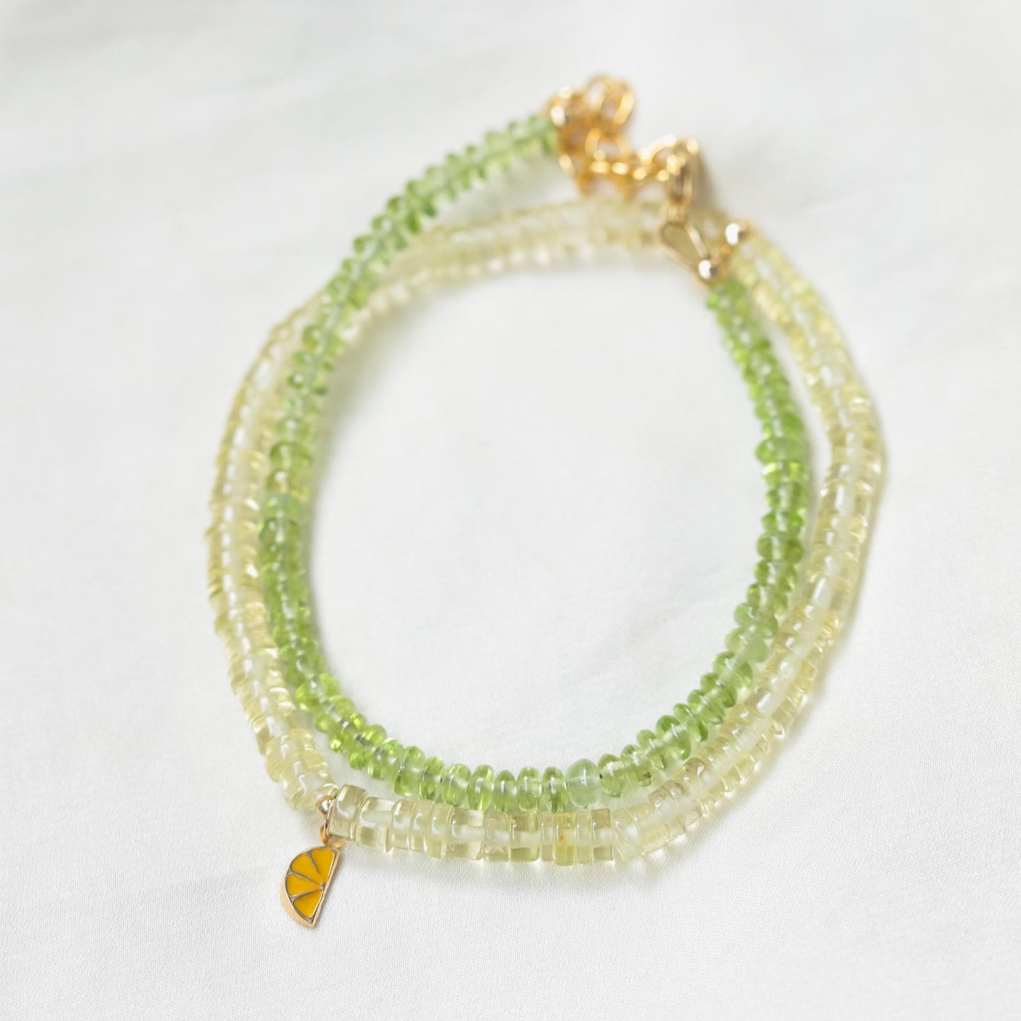 Limoncello Lemon Quartz Bracelet | beaded Lemon Quartz | [] dainty Lemon Quartz beaded bracelet | 14k gold filled | Lemon Quartz