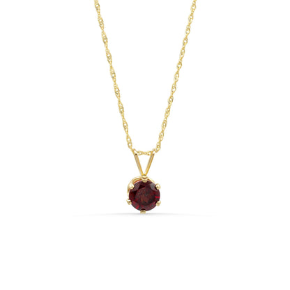 Garnet & Solid Gold Singapore Chain Necklace – One of a Kind
