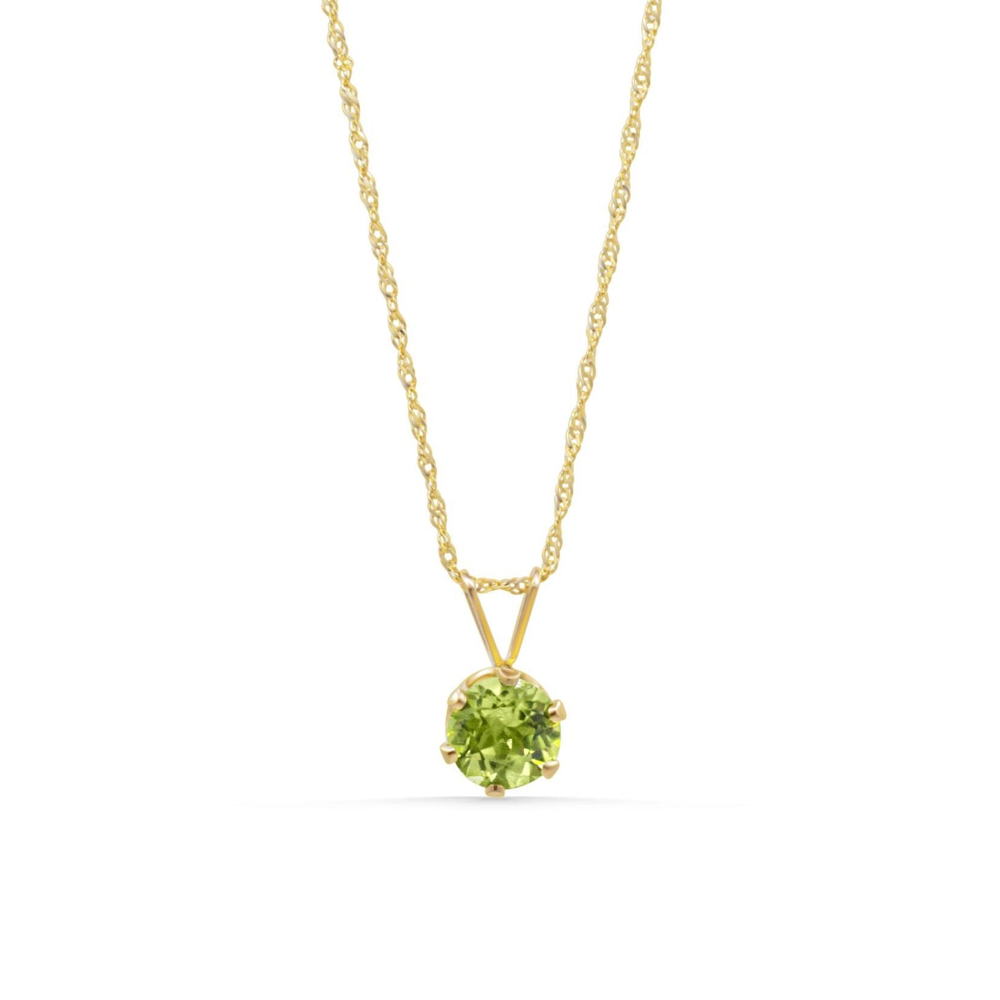 Peridot & Solid Gold Singapore Chain Necklace – One of a Kind
