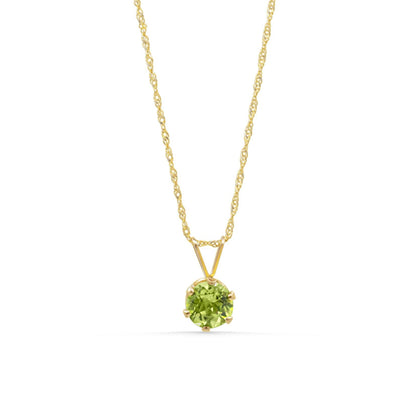 Peridot & Solid Gold Singapore Chain Necklace – One of a Kind