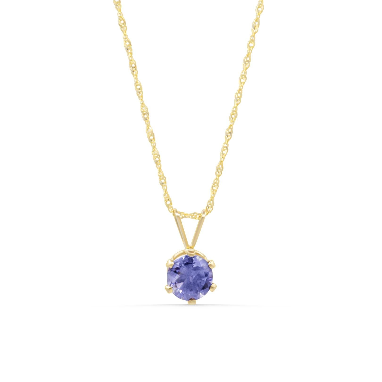 Tanzanite & Solid Gold Singapore Chain Necklace – One of a Kind