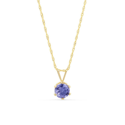 Tanzanite & Solid Gold Singapore Chain Necklace – One of a Kind