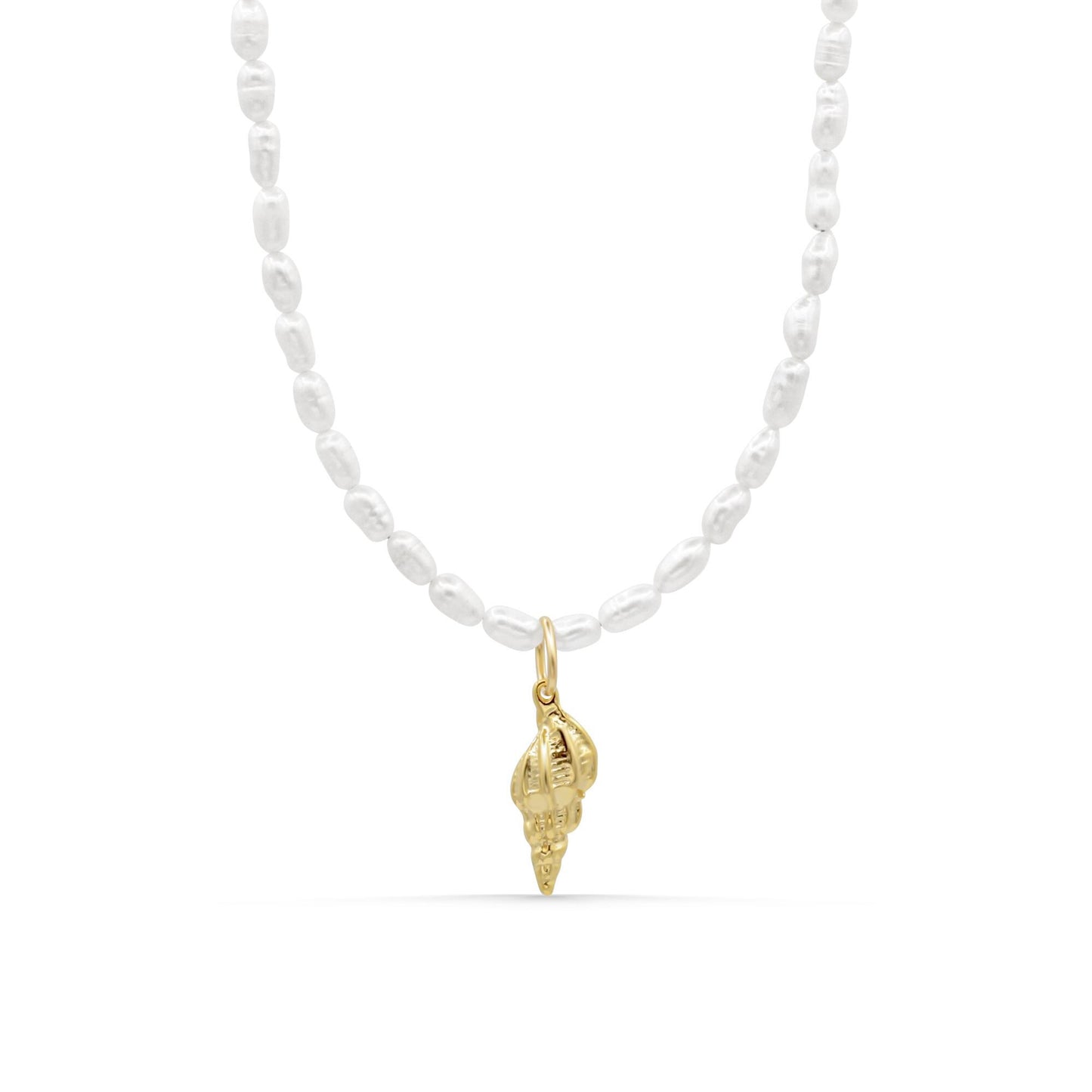 Coastal Conch Pearl Necklace