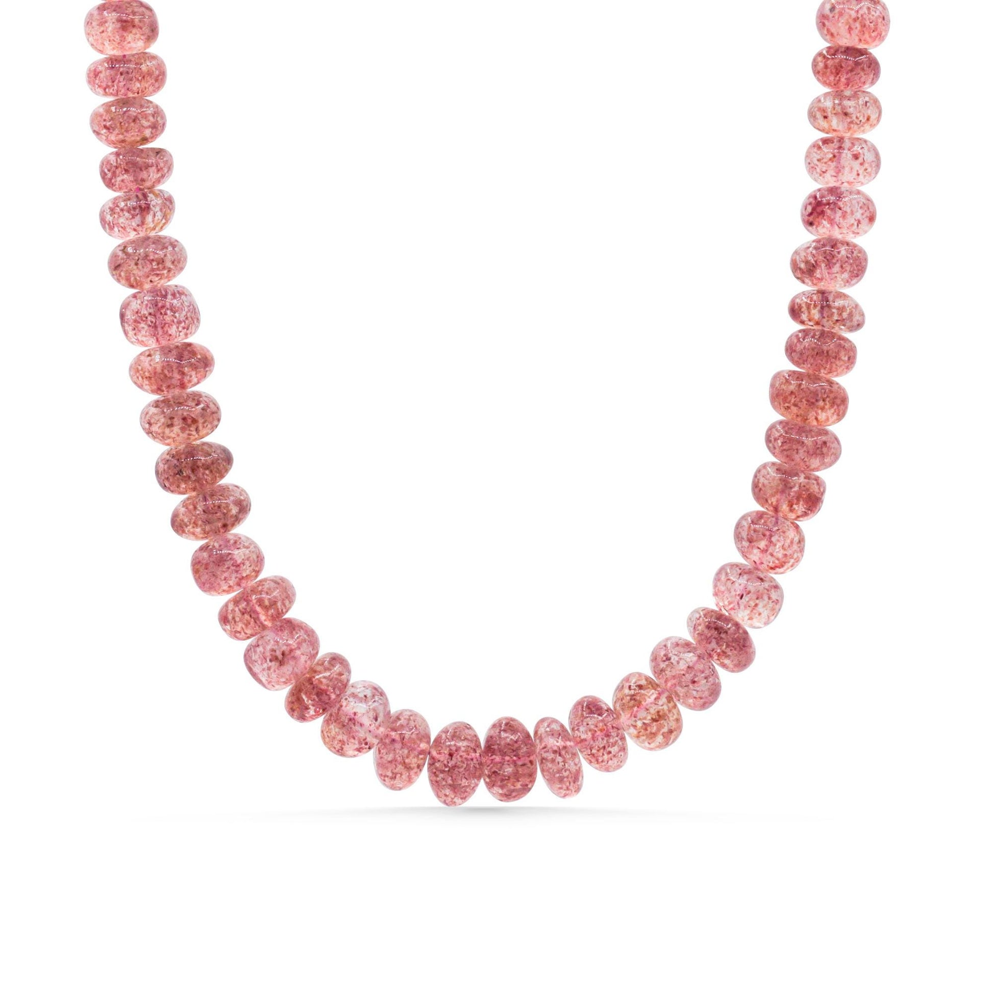Strawberry Crush | Strawberry Quartz Necklace, Genuine Pink Quartz Necklace, 14K Gold Filled Jewelry, Love & Joy Necklace