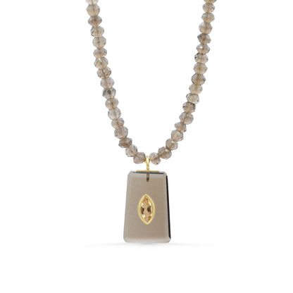 Cognac – Smoky Quartz & Citrine Necklace