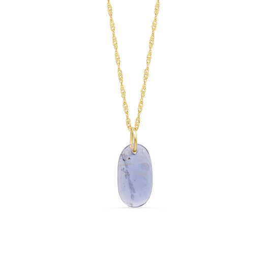 Midnight Mist Iolite Pendant | 14K gold filled