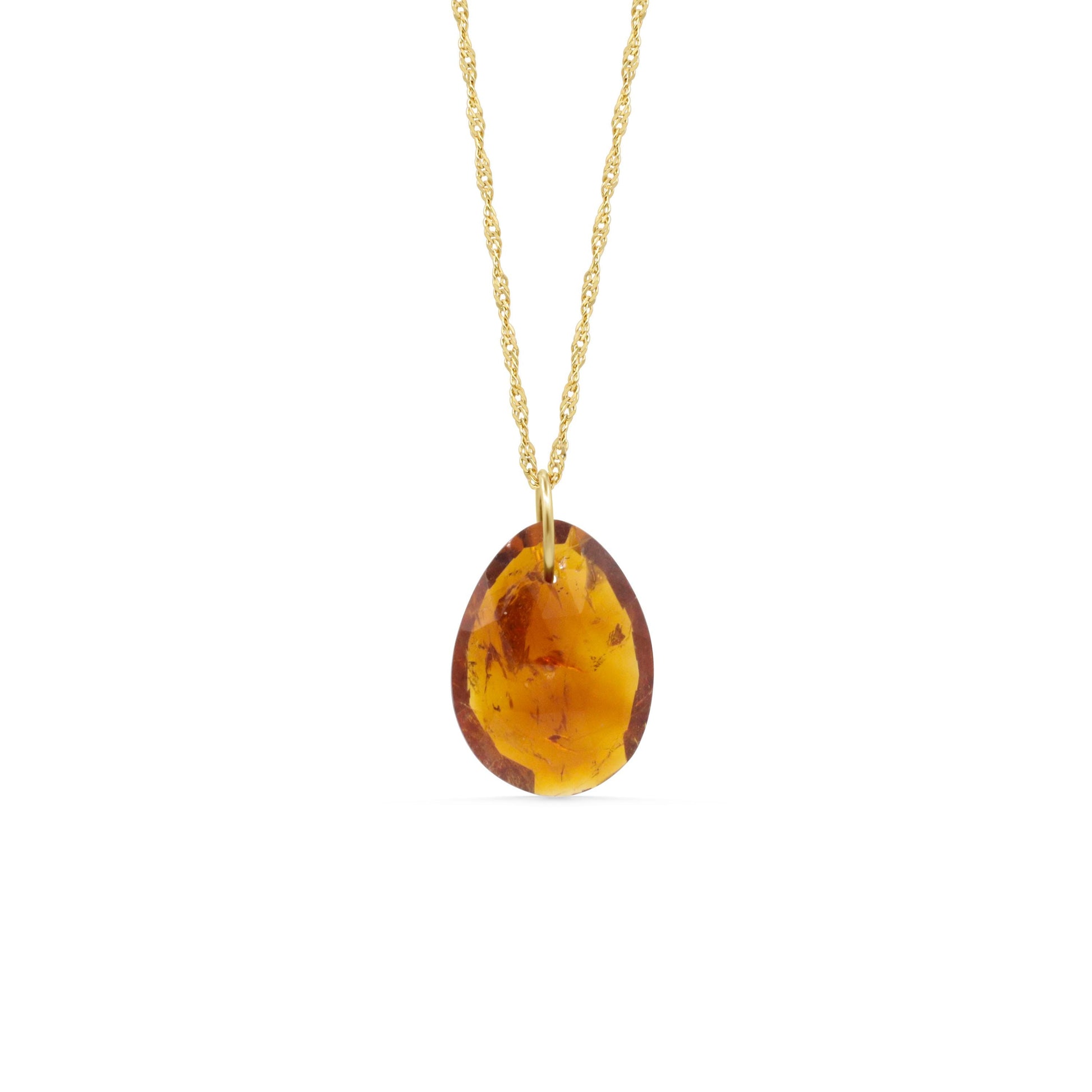 Amber Sun – One of a Kind African Citrine Necklace