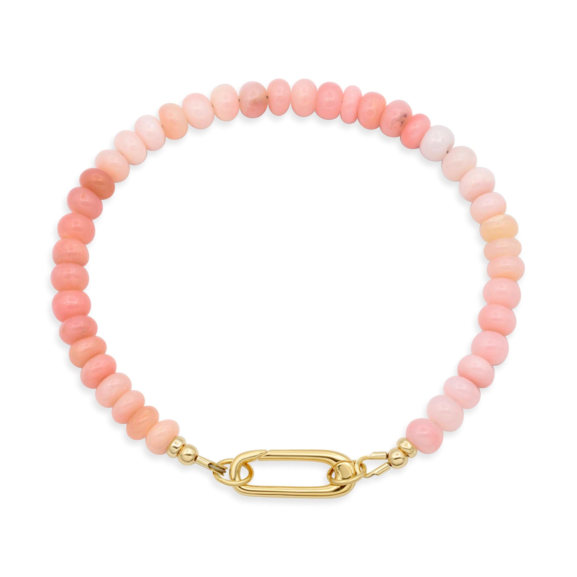 Pink Crush Opal Carabiner Bracelet