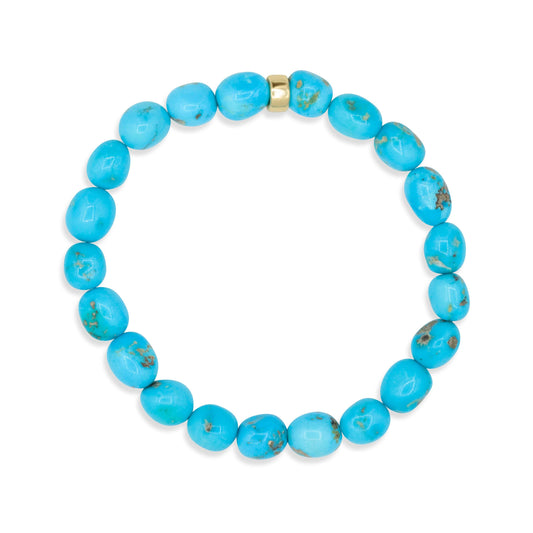 Rare Sleeping Beauty Turquoise Bracelet - 14K