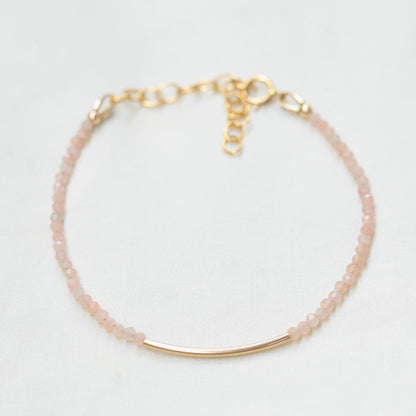 Peach Whisper Bar Bracelet