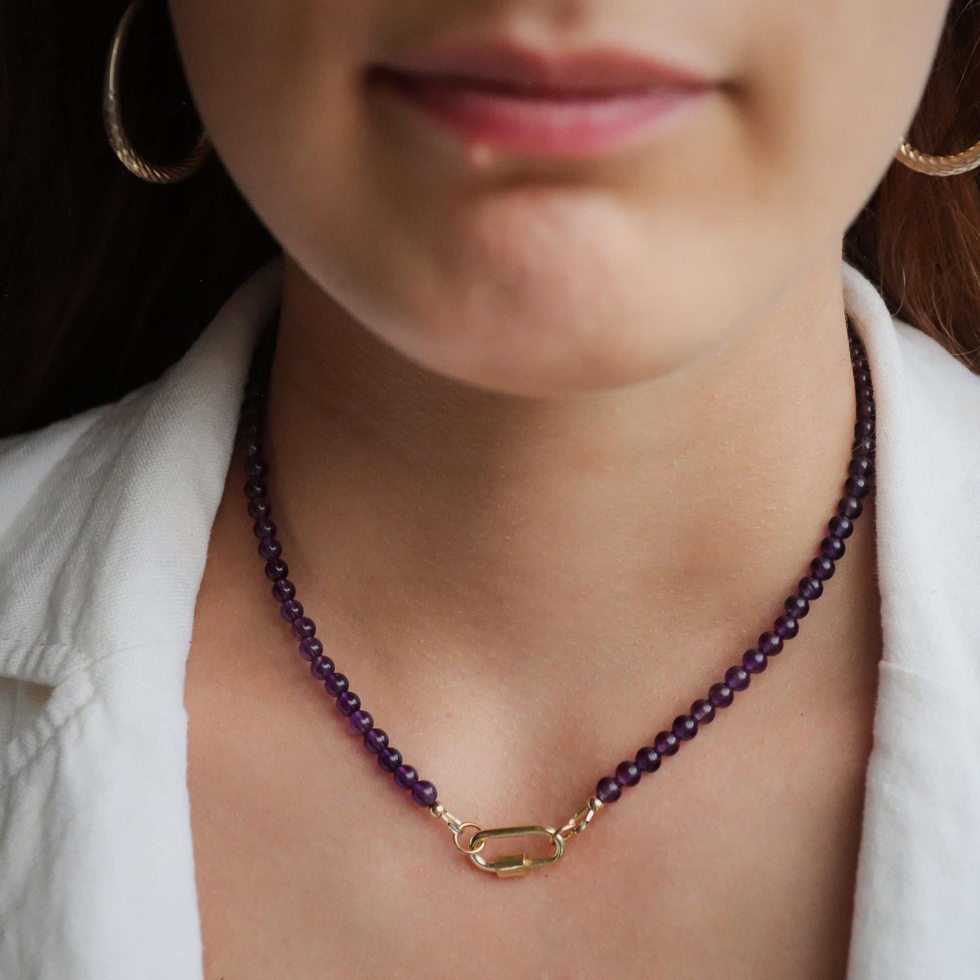 Amethyst 4mm | AAAA+ Amethyst Choker | Amethyst gold jewelry | Healing Amethyst jewelry | Gemstone statement Amethyst