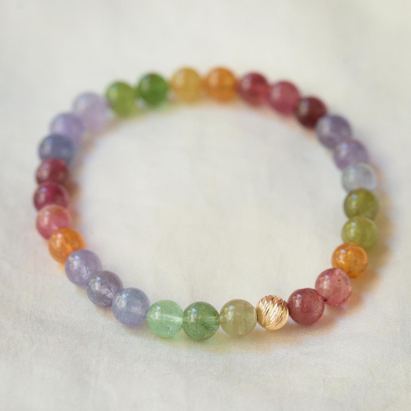 Cosmic Candy Tourmaline and Tanzanite Bracelet