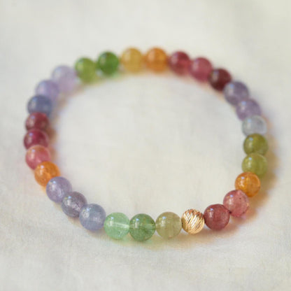 Cosmic Candy Tourmaline and Tanzanite Bracelet