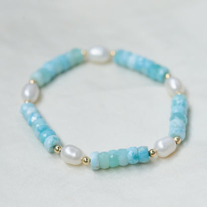 Larimar Pearl Bracelet