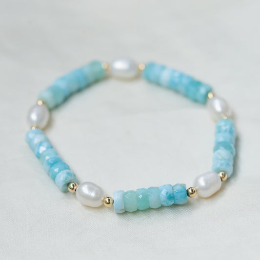 Larimar Pearl Bracelet