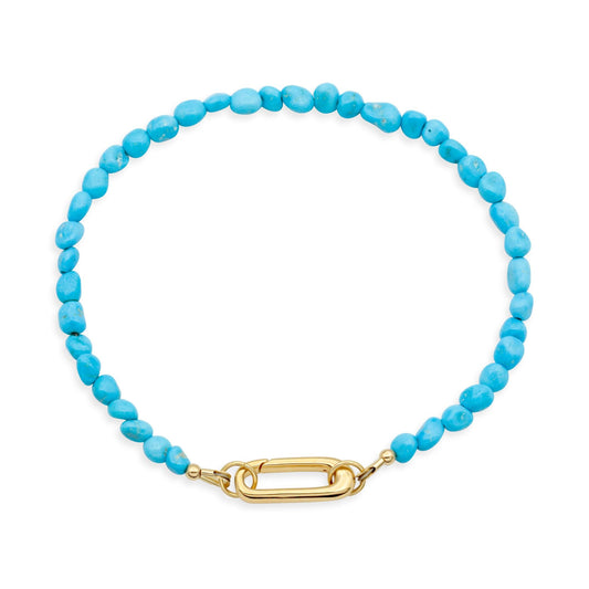 Sleeping Beauty Turquoise Heart Bracelet