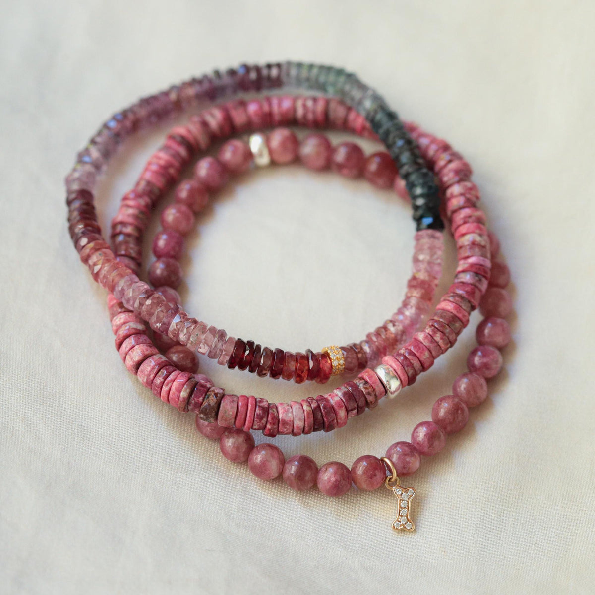 Pink Tourmaline Bracelet - 14K