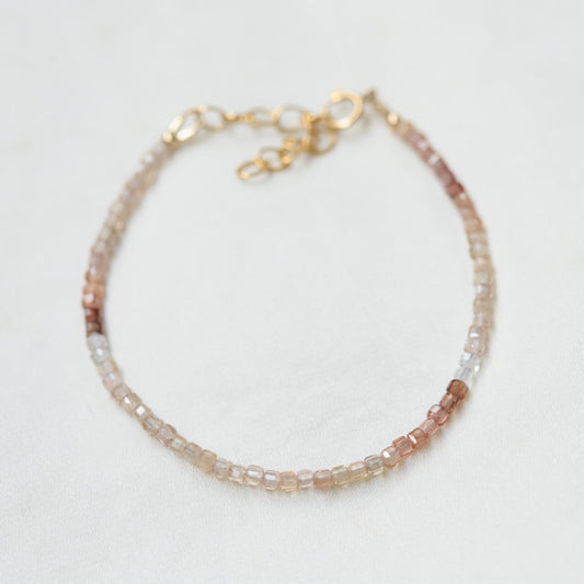 Zircon Cube Bracelet - 14K gold filled
